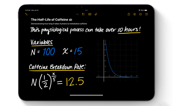 ipados 18 calculator app math notes